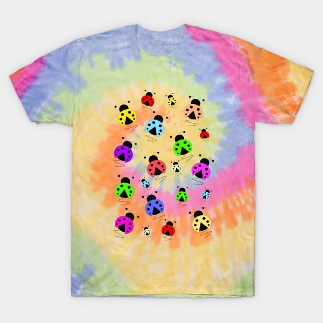 COLORFUL Ladybug Scatter T-Shirt by SartorisArt1